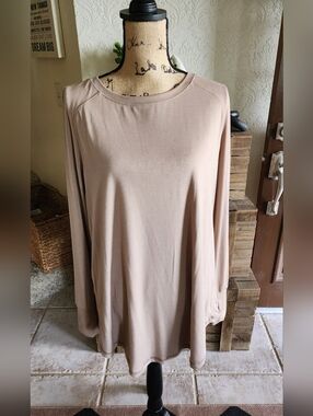 Classic Long Sleeve Women’s Top in Taupe